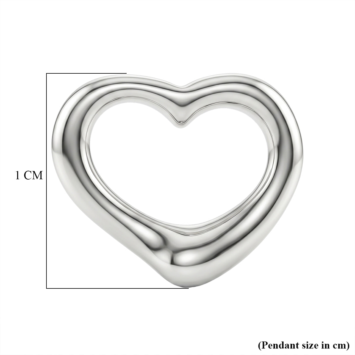 Sterling Silver Open Heart Pendant 8356469 4