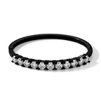 Moissanite Cuff Bangle (Size - 7) in Black Plating 10.00 Ct._8356590