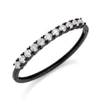 Moissanite Cuff Bangle (Size - 7) in Black Plating 10.00 Ct._8356590_3