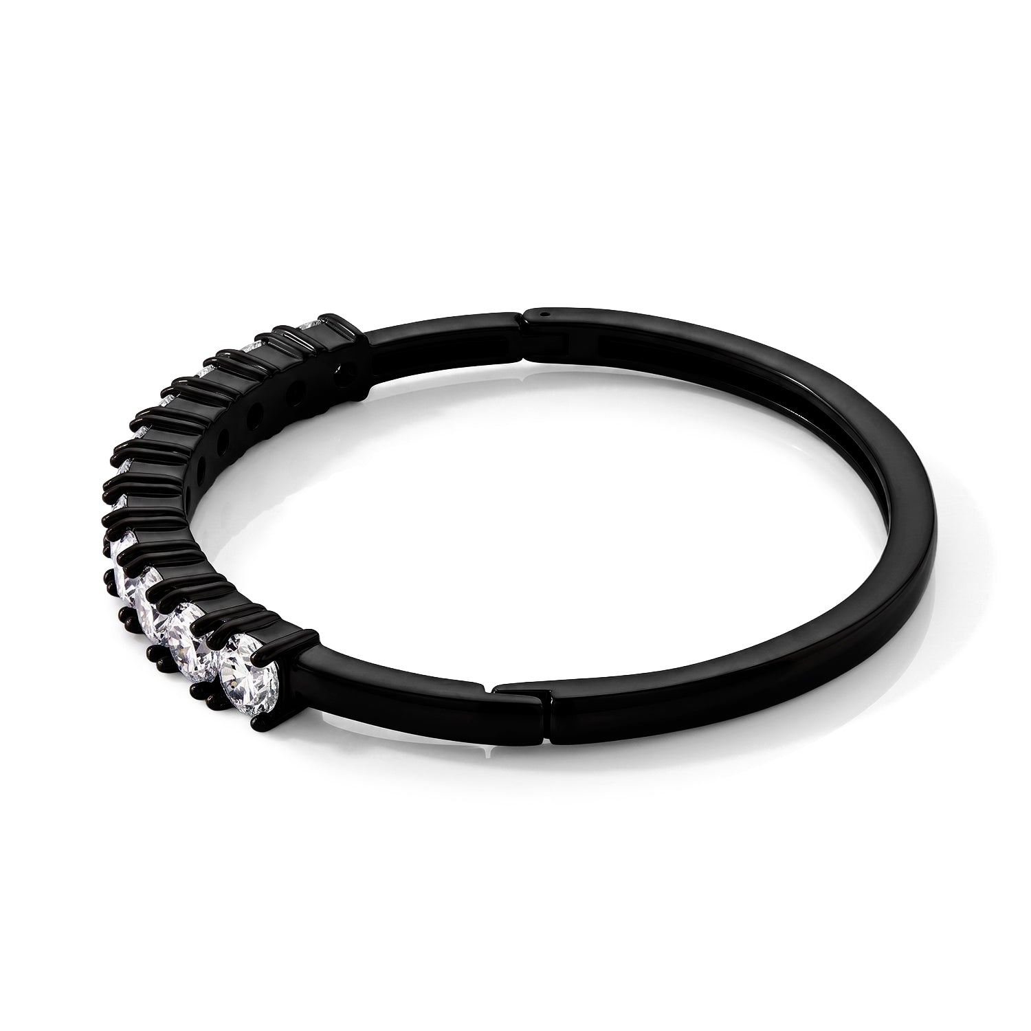 DEAL OF THE DAY - Moissanite Cuff Bangle in Black Plating 10.00 Ct. 8356590 5