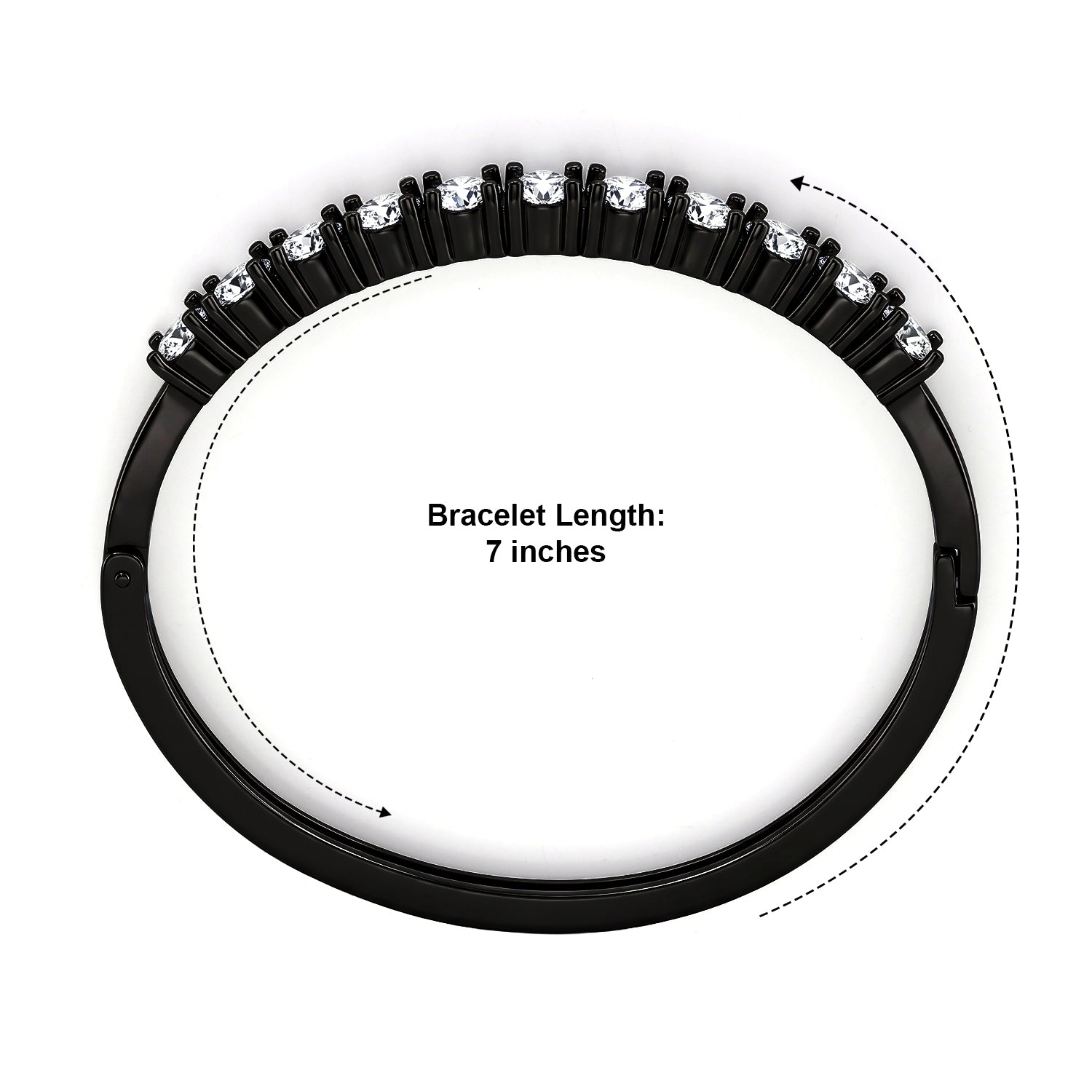 DEAL OF THE DAY - Moissanite Cuff Bangle in Black Plating 10.00 Ct. 8356590 7