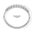 Moissanite Cuff Bangle (Size - 7) in White Plating 10.00 Ct._8356593_6