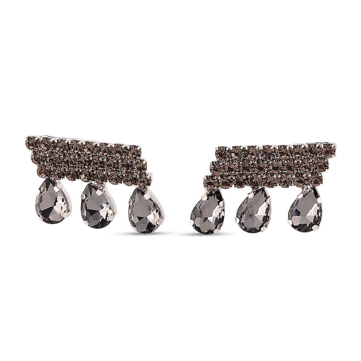 Grey Crystal Earring with Push Back 8356625 0