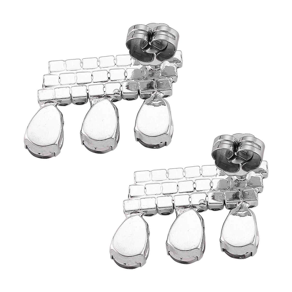 Grey Crystal Earring with Push Back 8356625 3