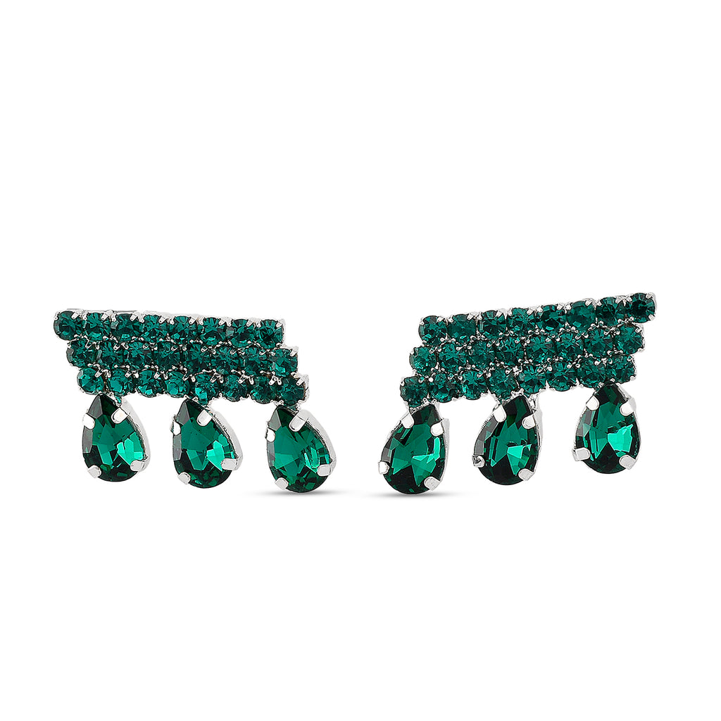 Green Crystal Earring with Push Back_8356627