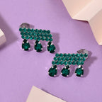 Green Crystal Earring with Push Back_8356627_1