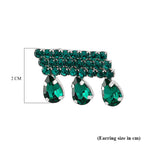 Green Crystal Earring with Push Back_8356627_5