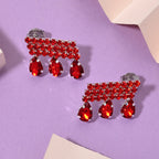 Australian Magic Red Crystal Earring with Push Back_8356628_1