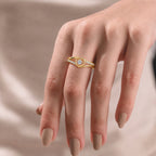Royal Bali Collection - D'Joy Moissanite Solitaire Heart Ring in 18K Vermeil Yellow Gold Plated Sterling Silver_8356875_5