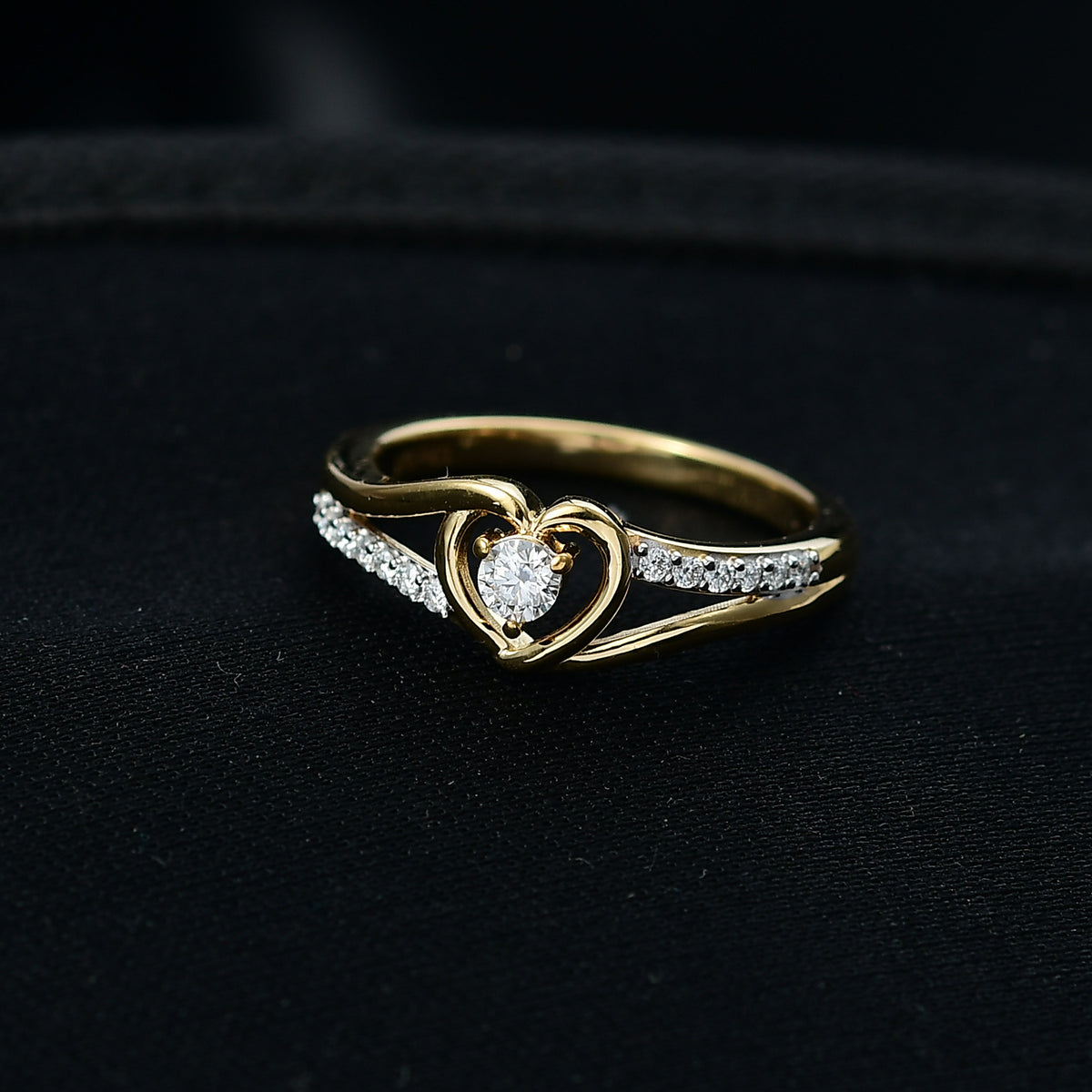 D'Joy Moissanite Solitaire Heart Ring in 18K Vermeil Yellow Gold Plated Sterling Silver 8356875 7