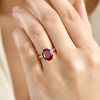 Very Rare Size- Luxoro 9K Yellow Gold Ceylon Hessonite Garnet Solitaire Ring 4.50 Ct._8357010_2