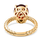 Very Rare Size- Luxoro 9K Yellow Gold Ceylon Hessonite Garnet Solitaire Ring 4.50 Ct._8357010_4