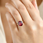 Very Rare Size- Luxoro 9K Yellow Gold Ceylon Hessonite Garnet Solitaire Ring 4.50 Ct._8357012_2