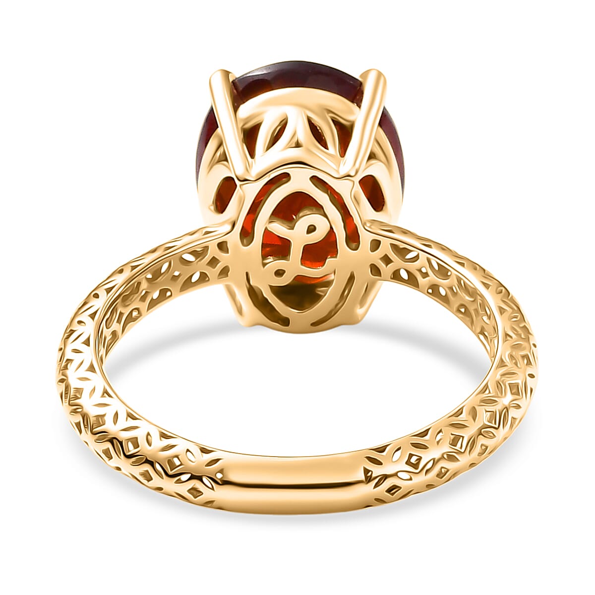 Very Rare Size- Luxoro 9K Yellow Gold Ceylon Hessonite Garnet Solitaire Ring 4.50 Ct. V32518086 5