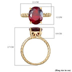 Very Rare Size- Luxoro 9K Yellow Gold Ceylon Hessonite Garnet Solitaire Ring 4.50 Ct._8357012_5
