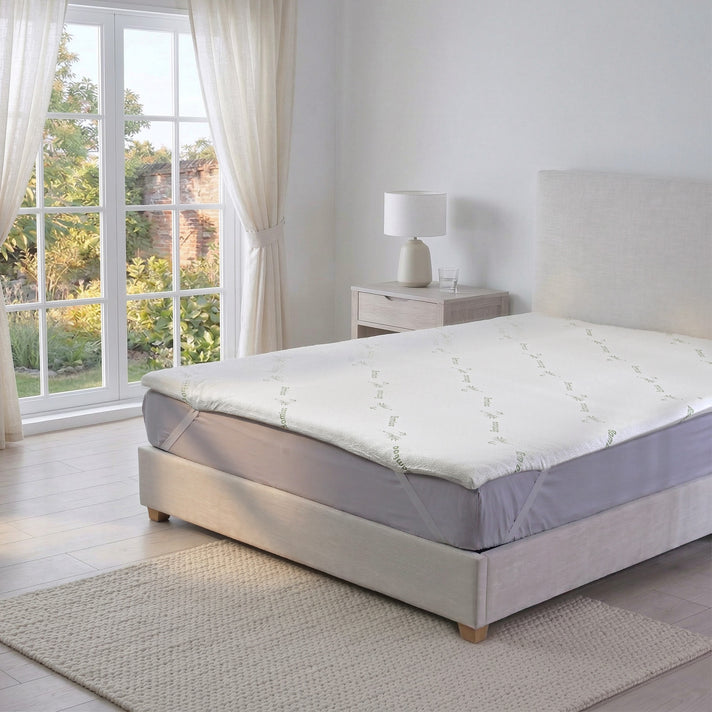 Hush Haven Memory Foam Mattress Topper with Bamboo Cover - High-Density Support (135x190x4cm) - Double 8357105 2
