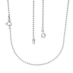 Sterling Silver Bead Necklace (Size - 30)_8357141_3