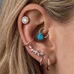 Luxuriant - Lab Grown Diamond (SI-GH) Earring with Ball Back in 18K Vermeil Rose Gold Plated Sterling Silver 1.00 Ct.