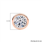 Luxuriant - Lab Grown Diamond (SI-GH) Earring with Ball Back in 18K Vermeil Rose Gold Plated Sterling Silver 1.00 Ct.