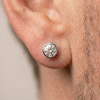 Luxuriant - Lab Grown Diamond (SI-GH) Earring with Ball Back in Rhodium Overlay Sterling Silver 1.00 Ct.