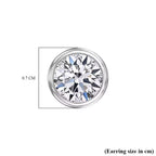 Luxuriant - Lab Grown Diamond (SI-GH) Earring with Ball Back in Rhodium Overlay Sterling Silver 1.00 Ct.
