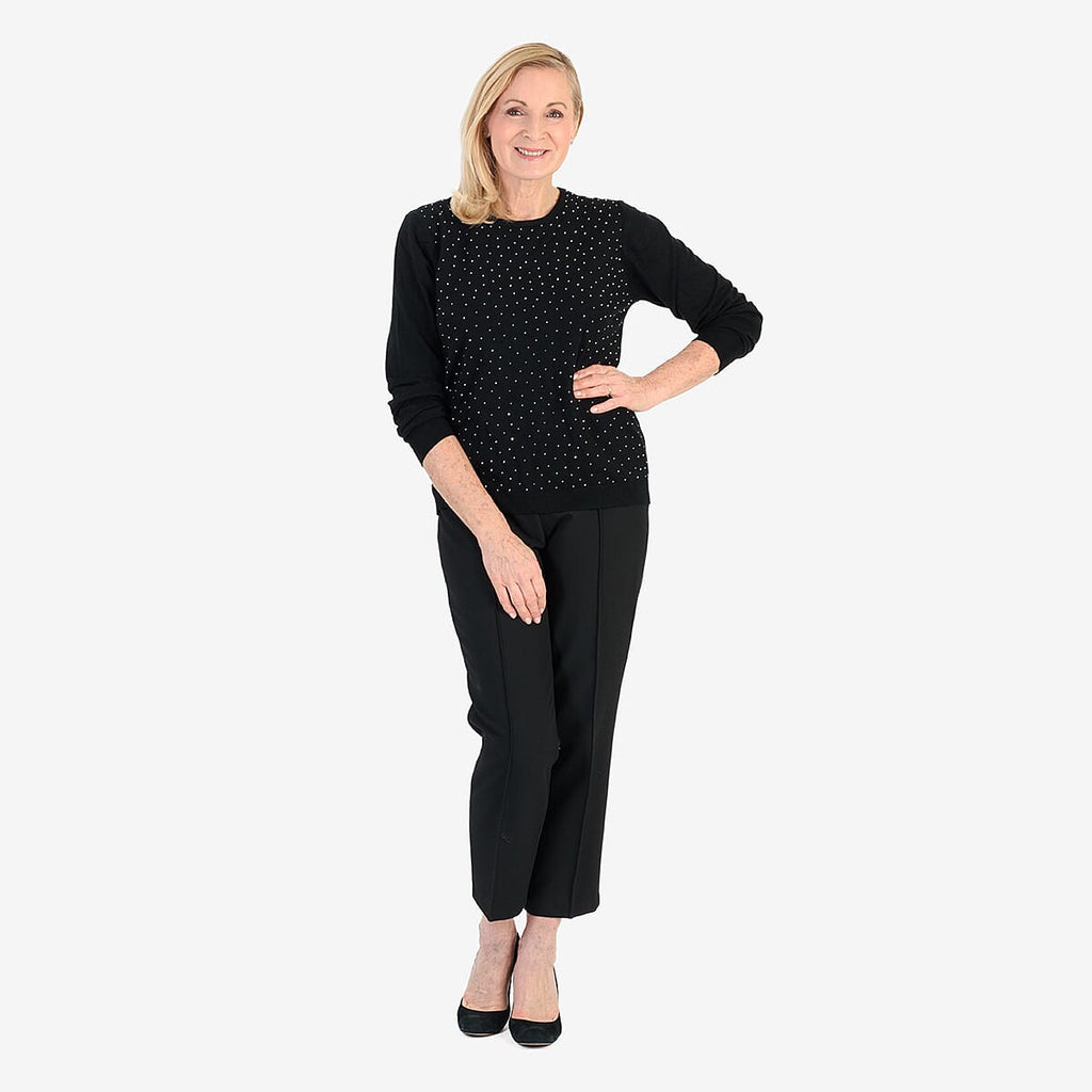 Pure And Natural Super Soft Sparkling Jumper (Size 12) - Black_8357501_1
