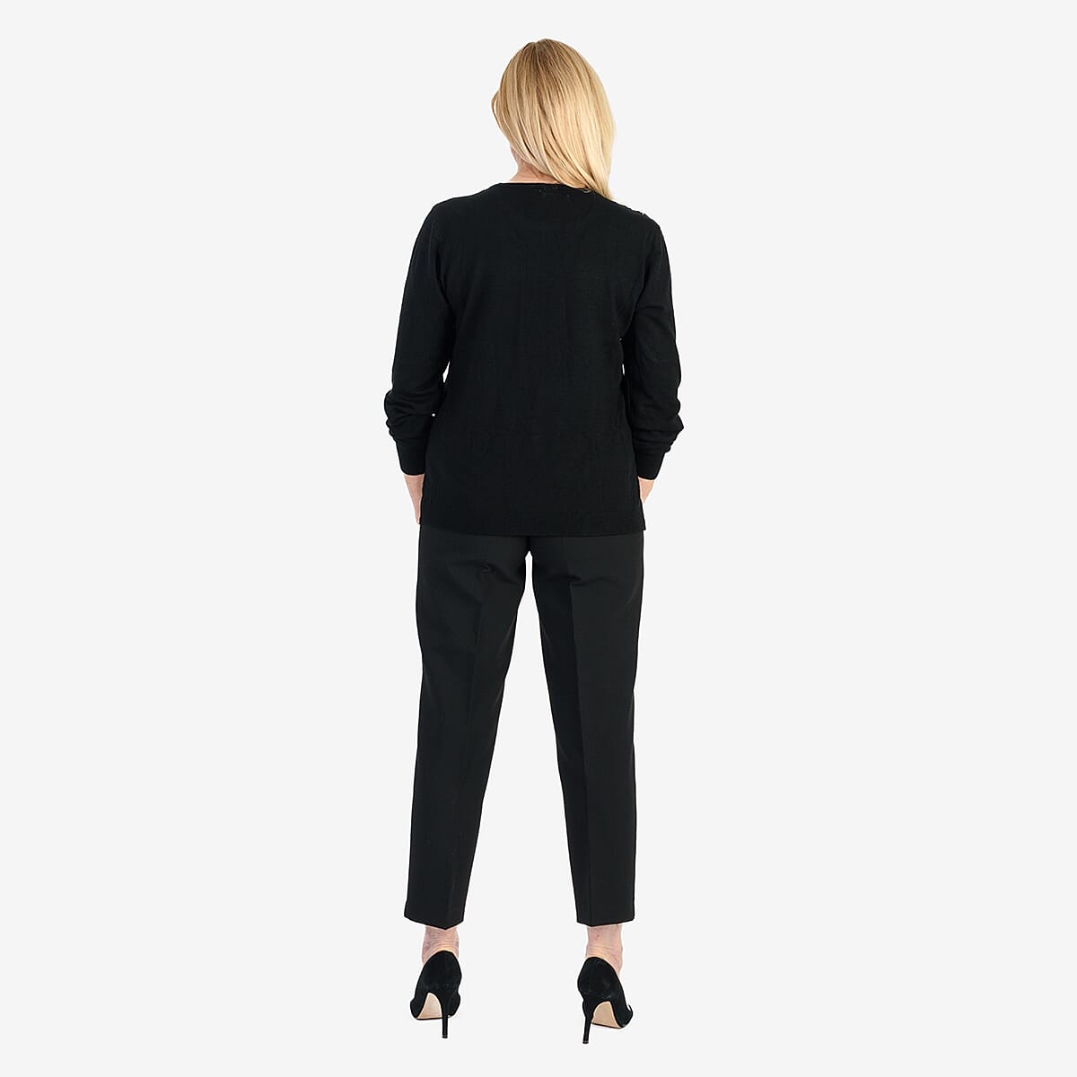 Pure And Natural Super Soft Sparkling Jumper (Size 12) - Black V32516294 3