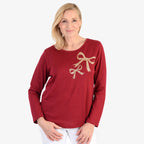 Beaumonde Sequine Bow Jumper (Size M) - Red_8357550