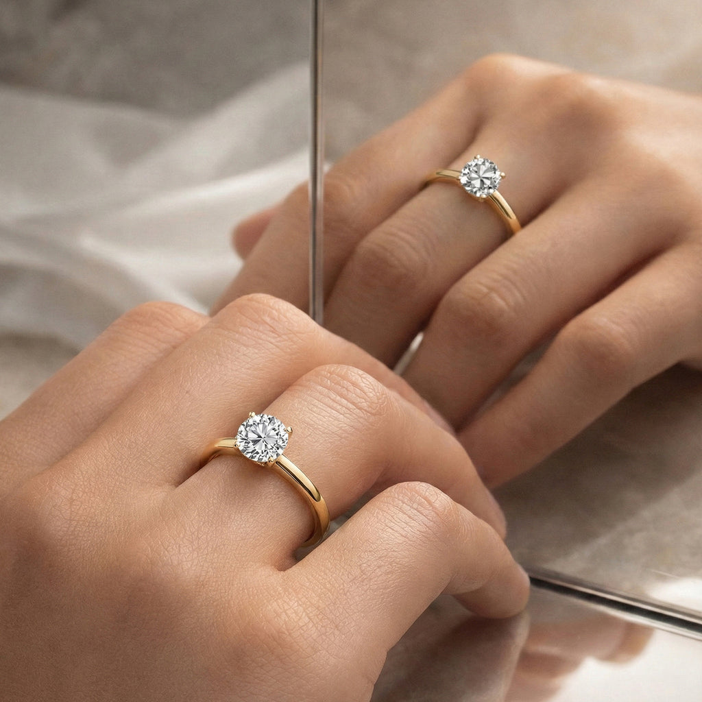 Luxuriant 18K Yellow Gold IGI Certified Lab Grown Diamond (VS/EF) Ring 3.00 Ct._8358122_1