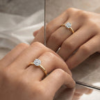 Luxuriant 18K Yellow Gold IGI Certified Lab Grown Diamond (VS/EF) Ring 3.00 Ct._8358122_1