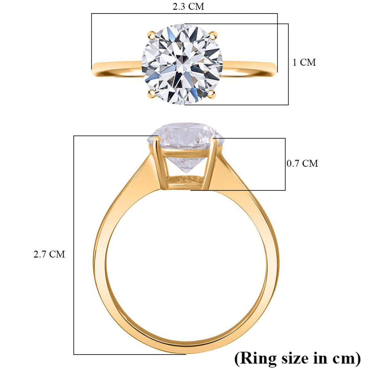 DOORBUSTER DEAL- Luxuriant 18K Yellow Gold IGI Certified Lab Grown Diamond (VS/EF) Ring 3 Ct. 8358122 5