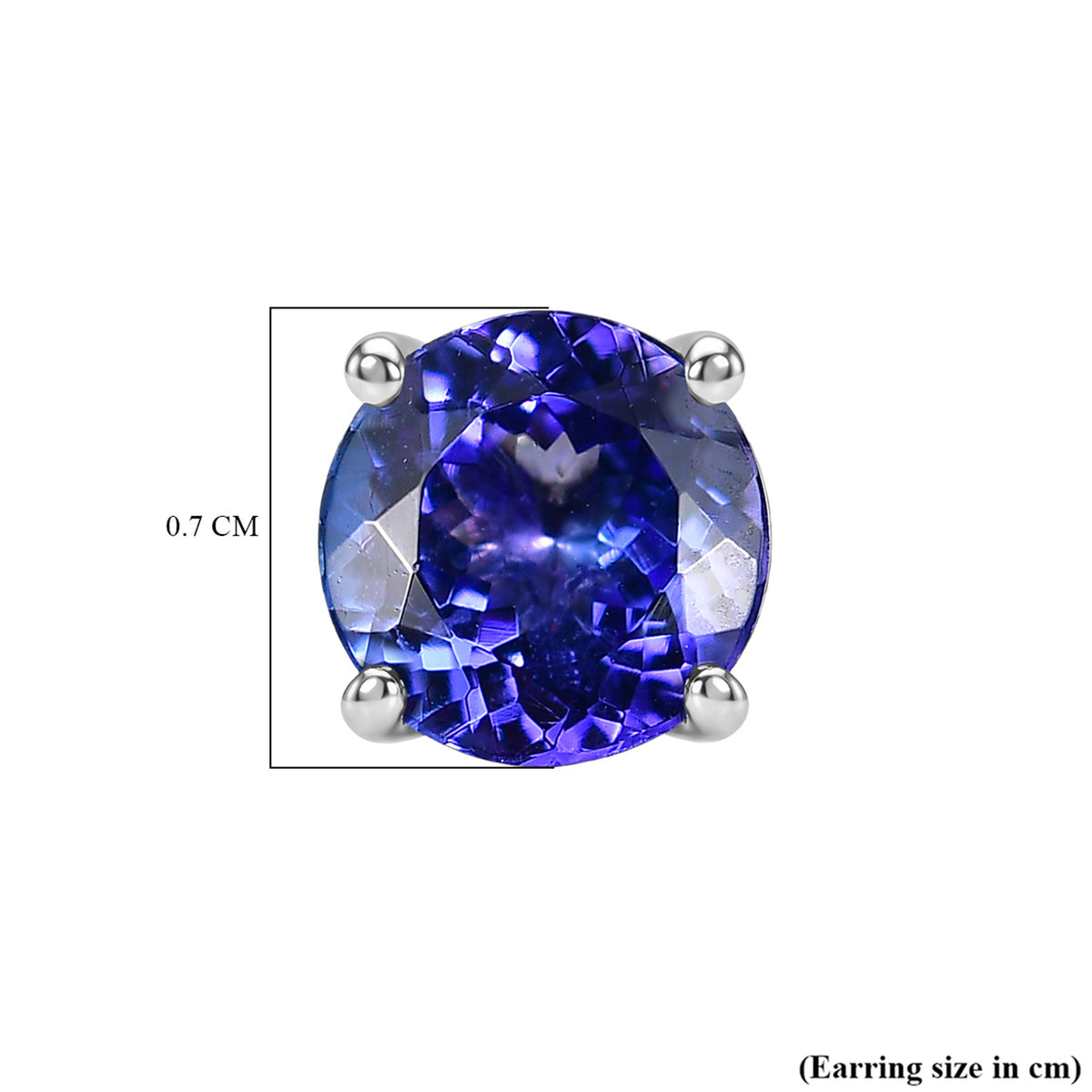 RHAPSODY - 950 Platinum AAAA Tanzanite Intense Vivid Solitaire Earring with Screw Back 2.70 Ct V32570554 6