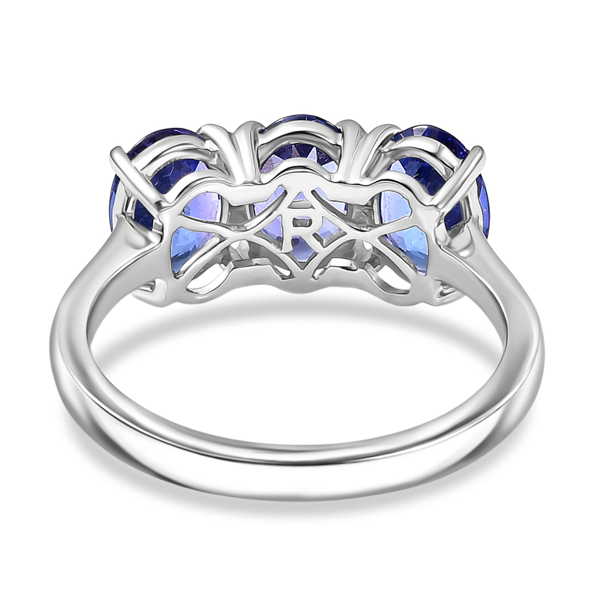 MIDNIGHT SPECIAL - RHAPSODY - 950 Platinum AAAA Intense Vivid Tanzanite Trilogy Ring 4.00 Ct, Platinum Wt. 5.00 Gms 8358316 5