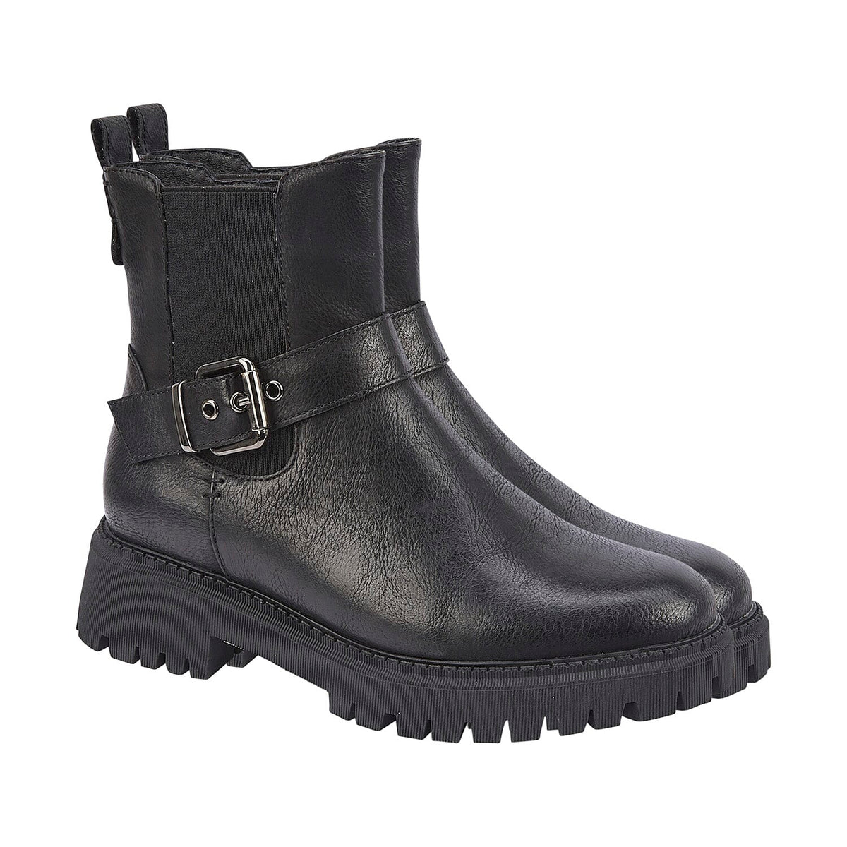Shoes By Emma Lapari Cleated Sole Ankle Chelsea Boots (Size 7) - Black V32566128 0