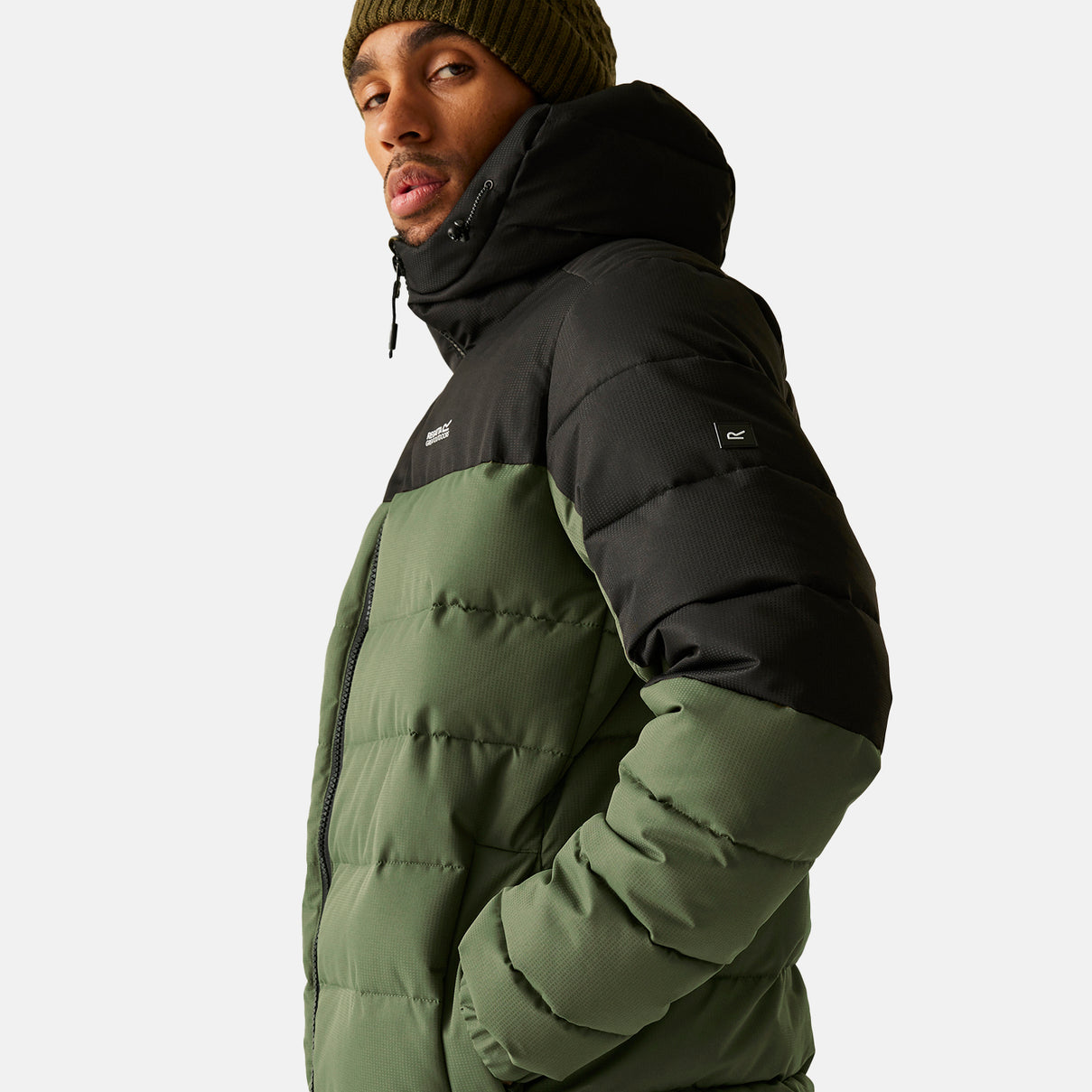 Regatta Mens Padded Jacket With Hood (Size M) - Black 8358976 3