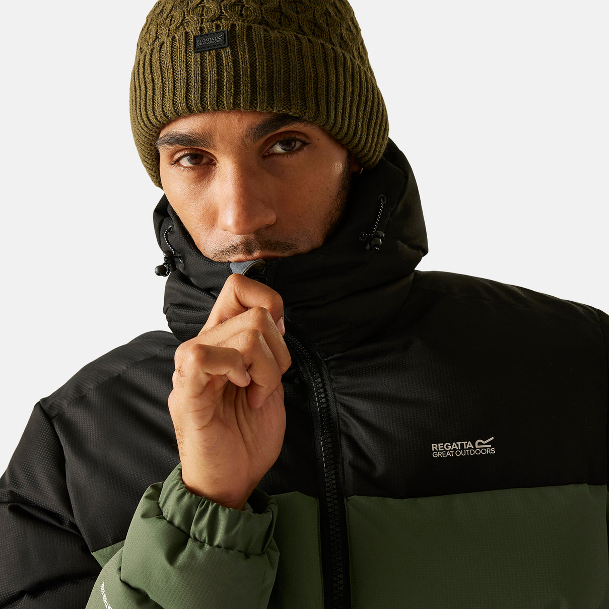 Regatta Mens Padded Jacket With Hood (Size M) - Black 8358976 5