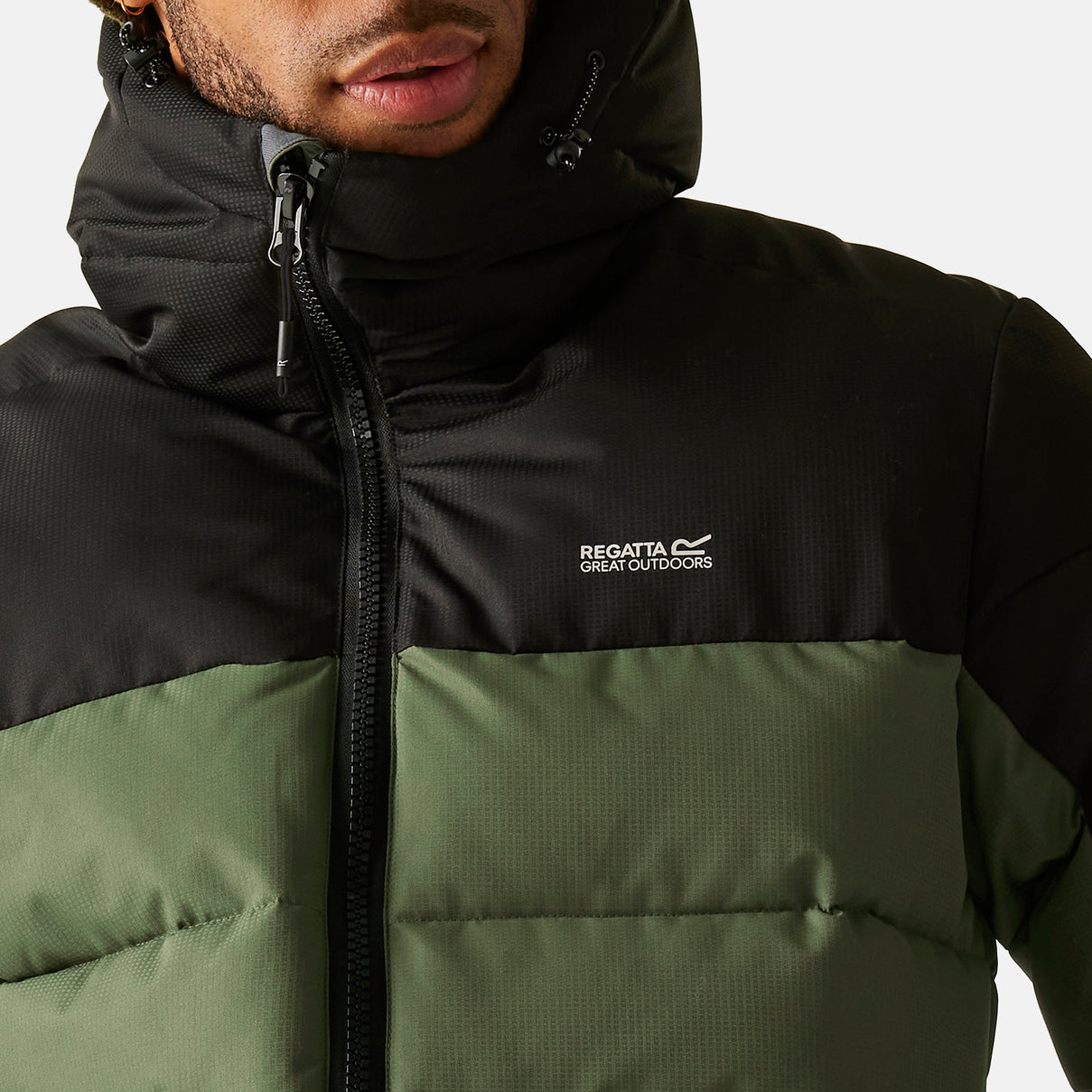 Regatta Mens Padded Jacket With Hood (Size M) - Black 8358976 6