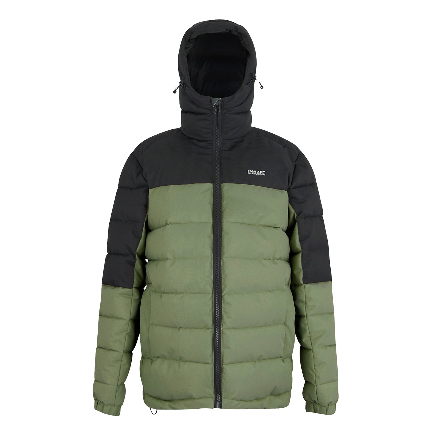 Regatta Mens Padded Jacket With Hood (Size M) - Black 8358976 8