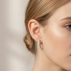 Luxuriant Lab Grown Diamond (SI/GH) Earring with Hoop in 18K Vermeil Yellow Gold Plated Sterling Silver 1.00 Ct._8359073_2