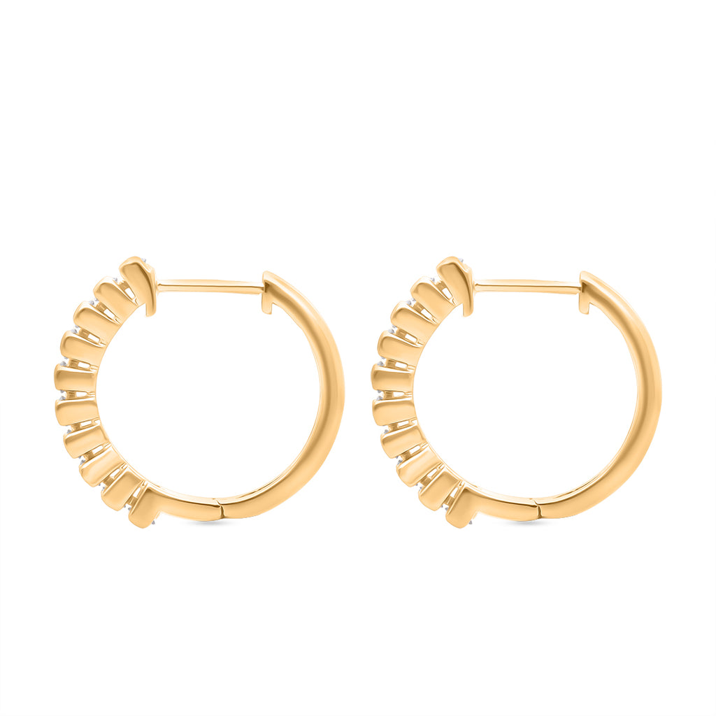 Luxuriant Lab Grown Diamond (SI/GH) Earring with Hoop in 18K Vermeil Yellow Gold Plated Sterling Silver 1.00 Ct._8359073_3