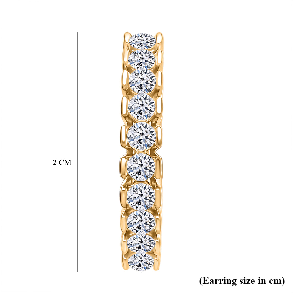 LUXURIANT 1 Ct. Lab Grown Diamond Hoop Earrings in 18K Vermeil Yellow Gold Sterling Silver 8359073 5
