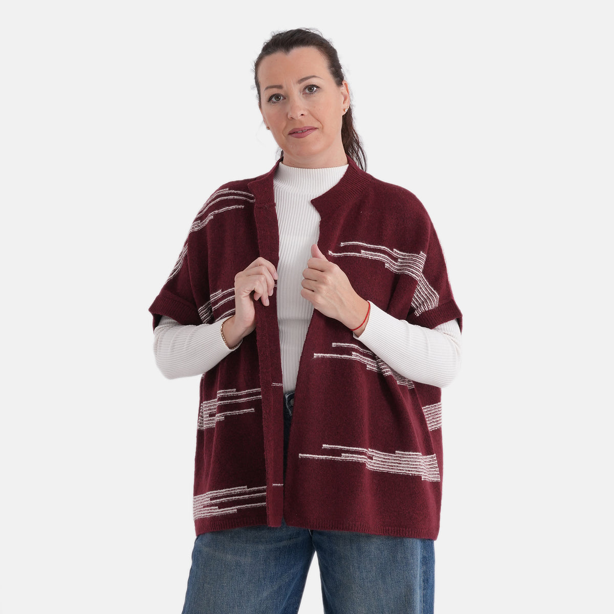 La Marey Soft High-Neck Cardigan (Fits UK 8-20) - Cherry Red 8359187 0