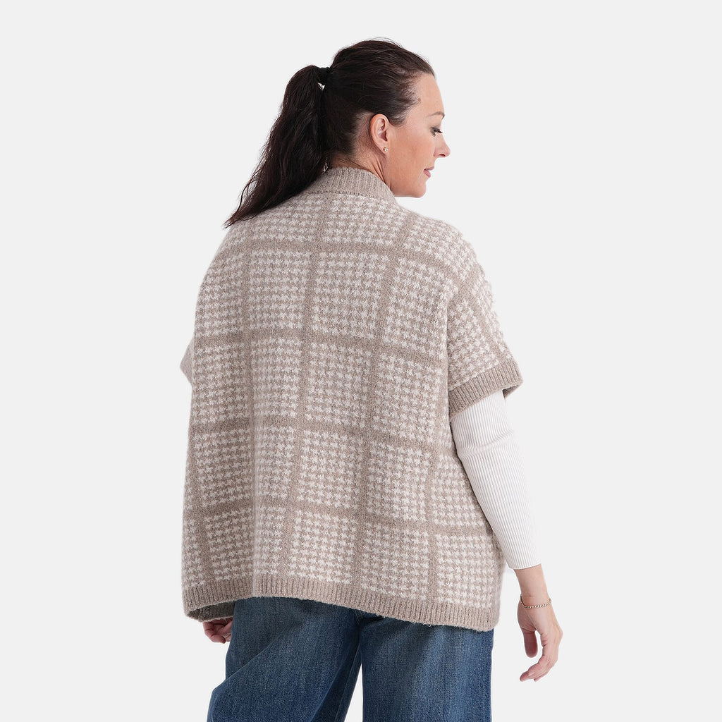 La Marey Soft High-Neck Cardigan (Fits UK 8-20) - Cream & Beige_8359193_1