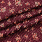 Limited Collection Reversible Floral Shawl (70 x 180 cm) - Dark Purple & Brown_8359323_5