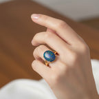 Close Out Deal- 9K Yellow Gold AAA Australian Boulder Opal Solitaire Ring 9.00 Ct, Gold Wt. 3.00 Gms._8359466_2