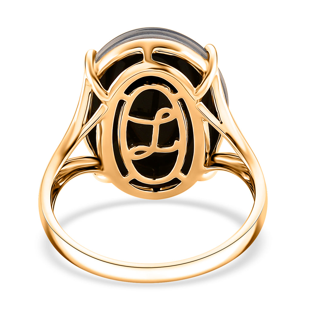 Close Out Deal- 9K Yellow Gold AAA Australian Boulder Opal Solitaire Ring 9.00 Ct, Gold Wt. 3.00 Gms._8359466_4