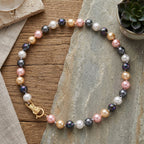 Multi Color Shell Pearl Beads Necklace (Size - 19) 350.00 Ct._8360030_2