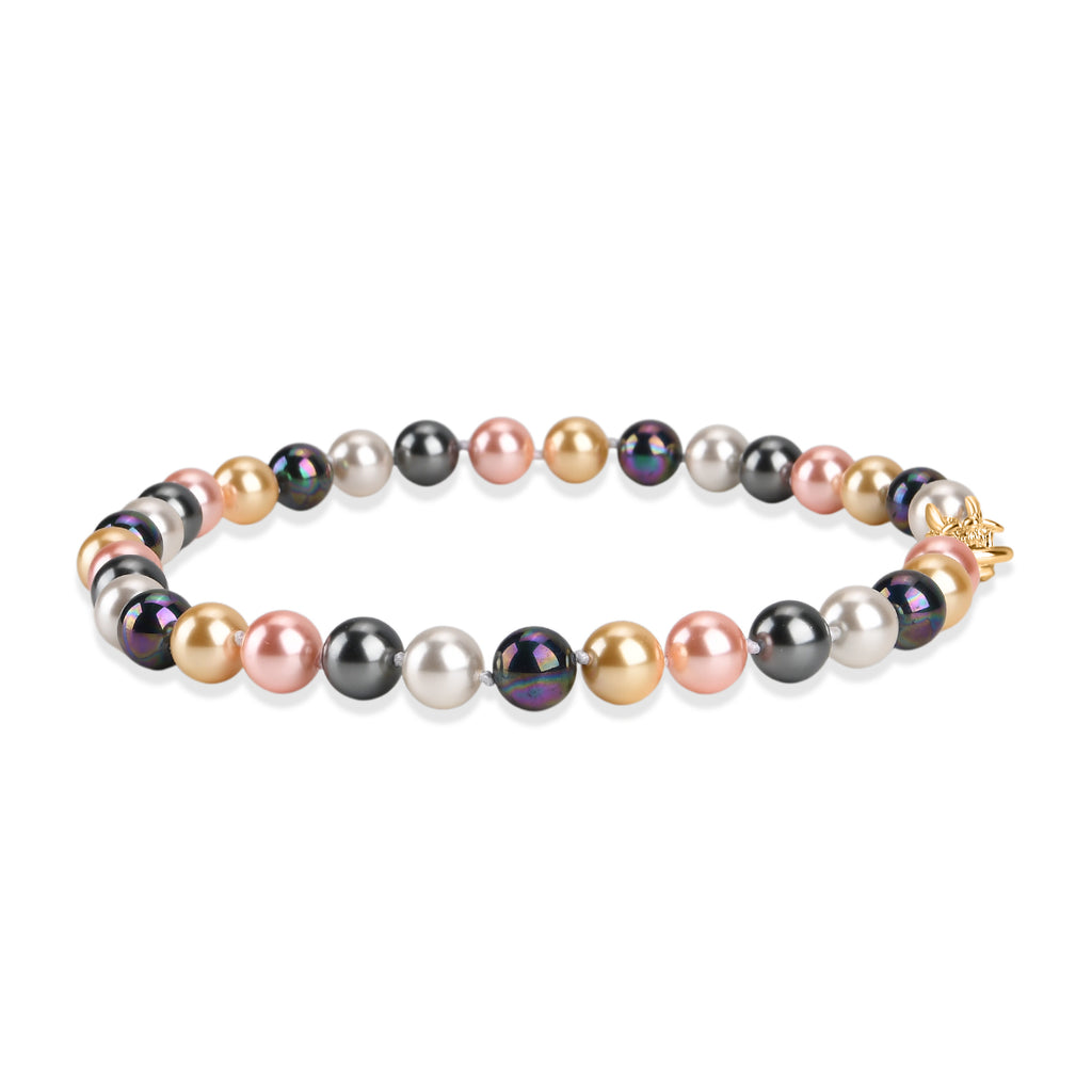 Multi Color Shell Pearl Beads Necklace (Size - 19) 350.00 Ct._8360030_3
