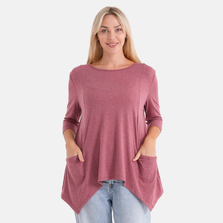 La Marey Soft-Touch Asymmetric Top (Size 16 To 18) - Rose 8360204 1