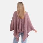 La Marey Relax Fit Tassel Cape (One Size, 8 to 20) - Dark Pink_8360265_1